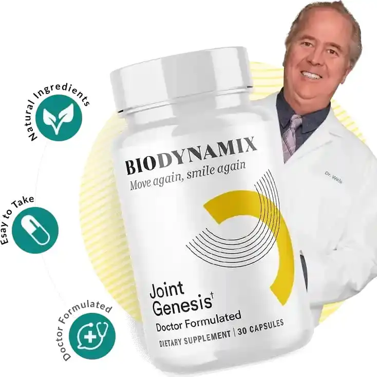 Biodynamix Joint Genesis doctor formulated joint support supplement bottle image